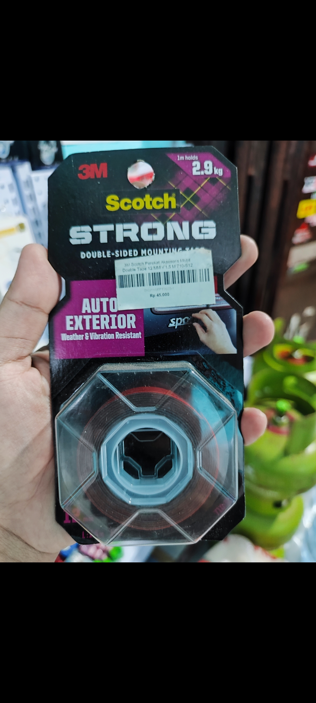 3M Scotch Perekat Aksesoris Mobil Double Tape 12 M