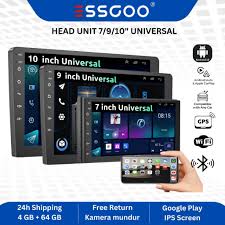 4G+64G IPS Screen Head Unit 10 Inch Car Android 14 Navigasi
