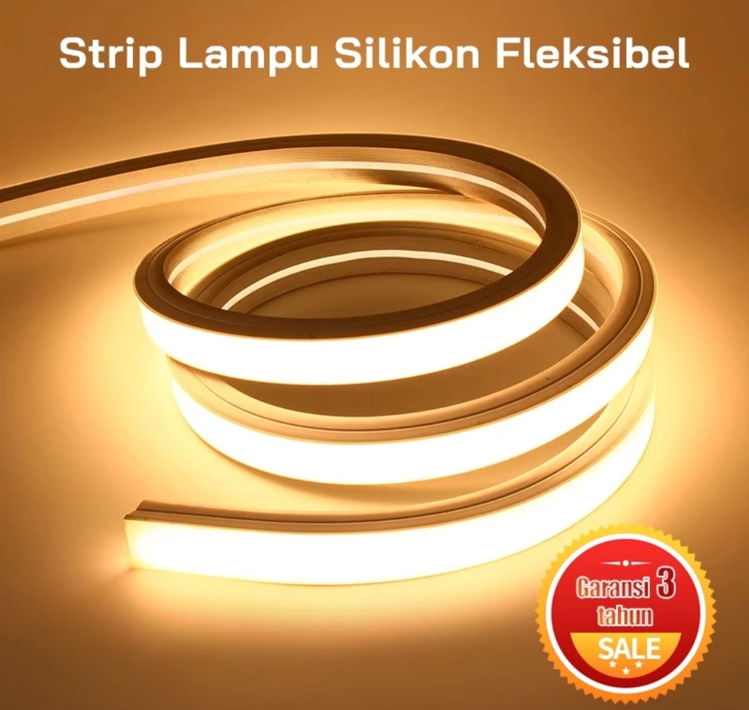 220V Silicone Tube Pelindung LED IP67 Warm White 15M + Soket