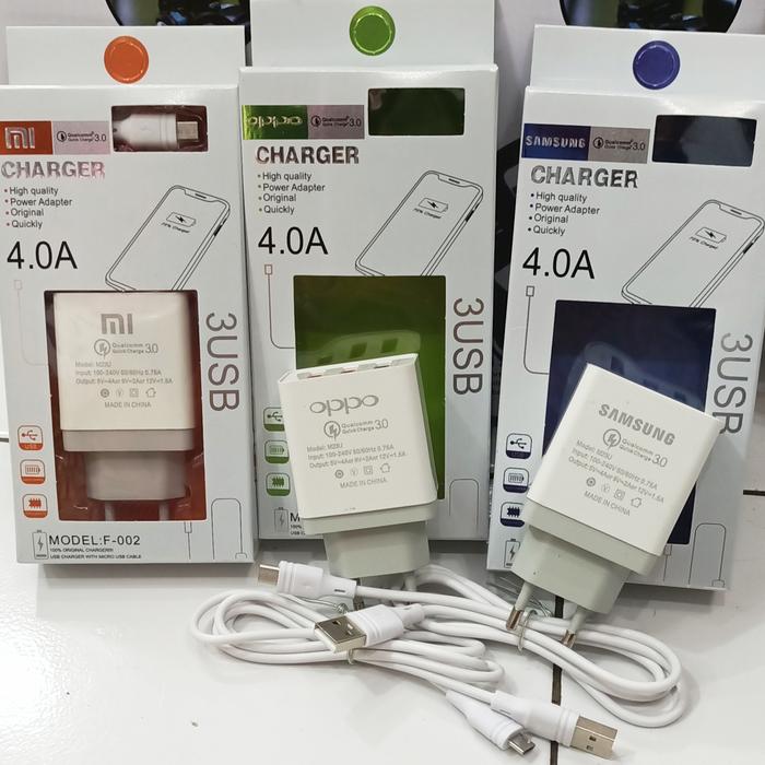 Adaptor Kepala Charger Kabel Data Micro Fast Charging 3.0 Xiaomi Vivo Oppo