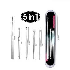 Alat Pembersih Telinga Korek Kuping Stainless 5in1