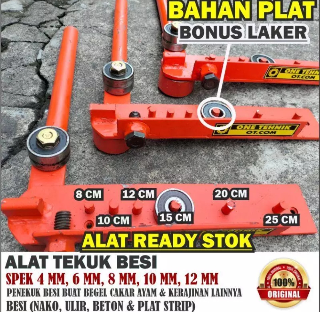 ALAT TEKUK BESI Penekuk Besi Begel Cakar Ayam Ukuran 4 - 12 MM Besi Beton, Nako, Ulir, Plat Strip