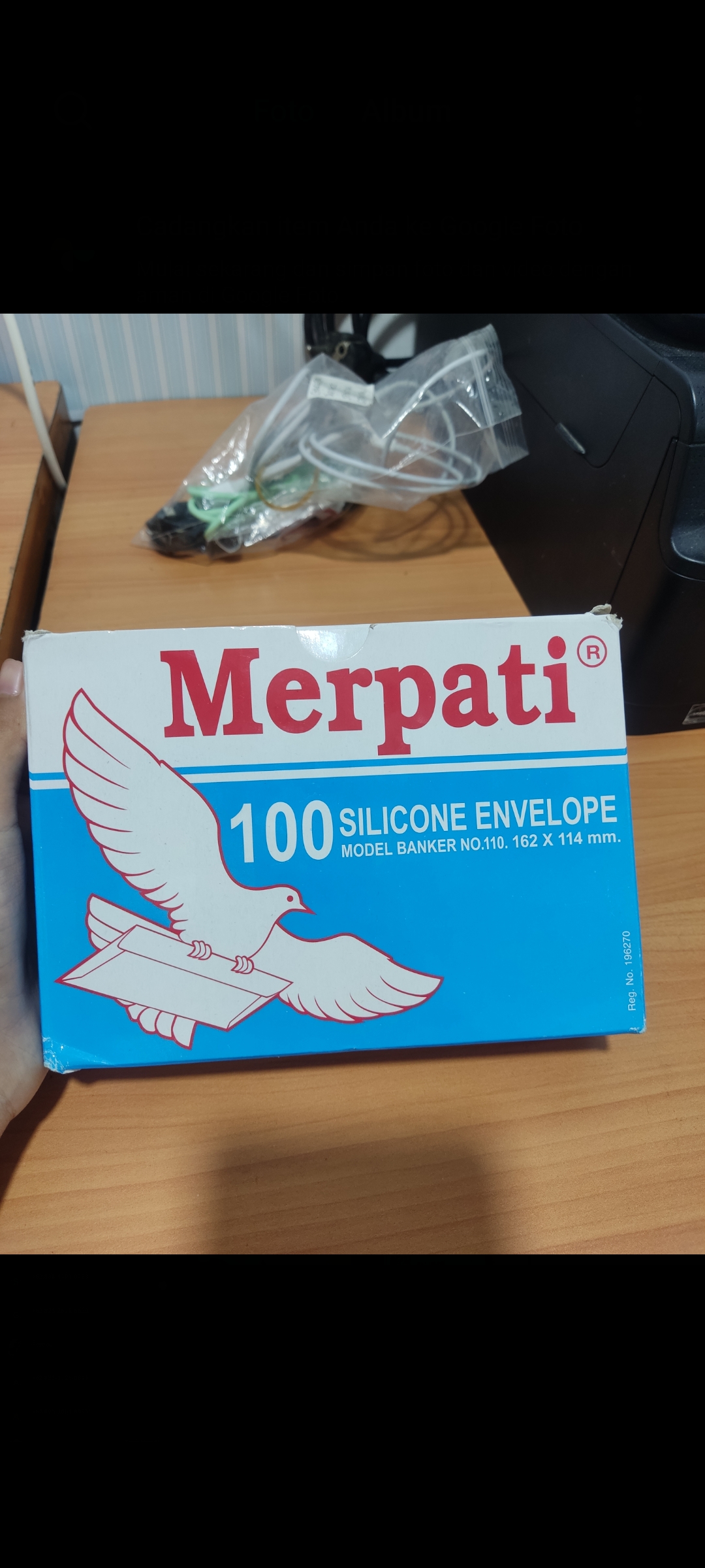 Amplop Putih Polos Merpati uk. 162x114mm