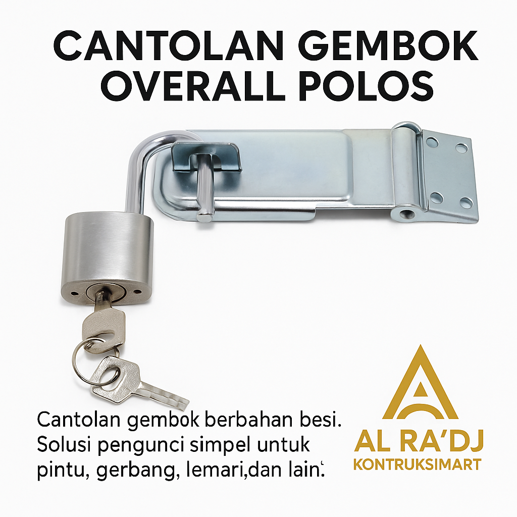 Cantolan Gembok overvall polos2 inchi