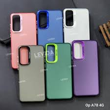 Case IMD Hybrid Plate Hologram Hitam Oppo A78 4G