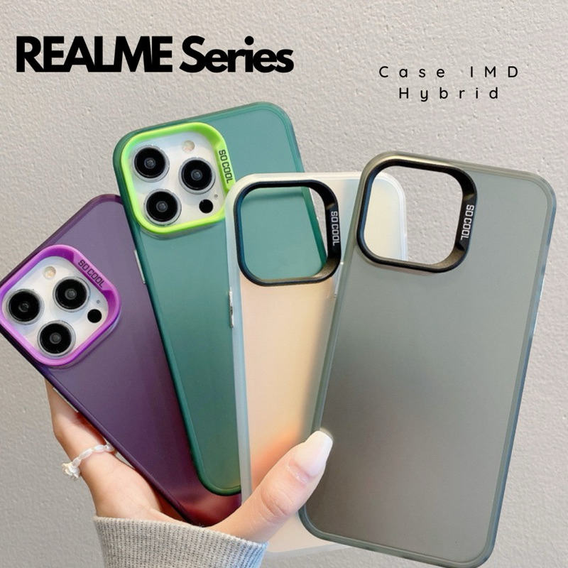 Case IMD Hybrid Plate Hologram Hitam Realme 11 5G