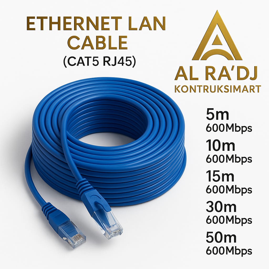 CAT5 RJ45 Kabel Ethernet Kabel Lan Kabel Jaringan Internet Outdoor Abu 5M