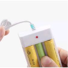 Charger Batre AA AAA A3 A2 3 Slot USB Alat Charger Charging Cas Casan