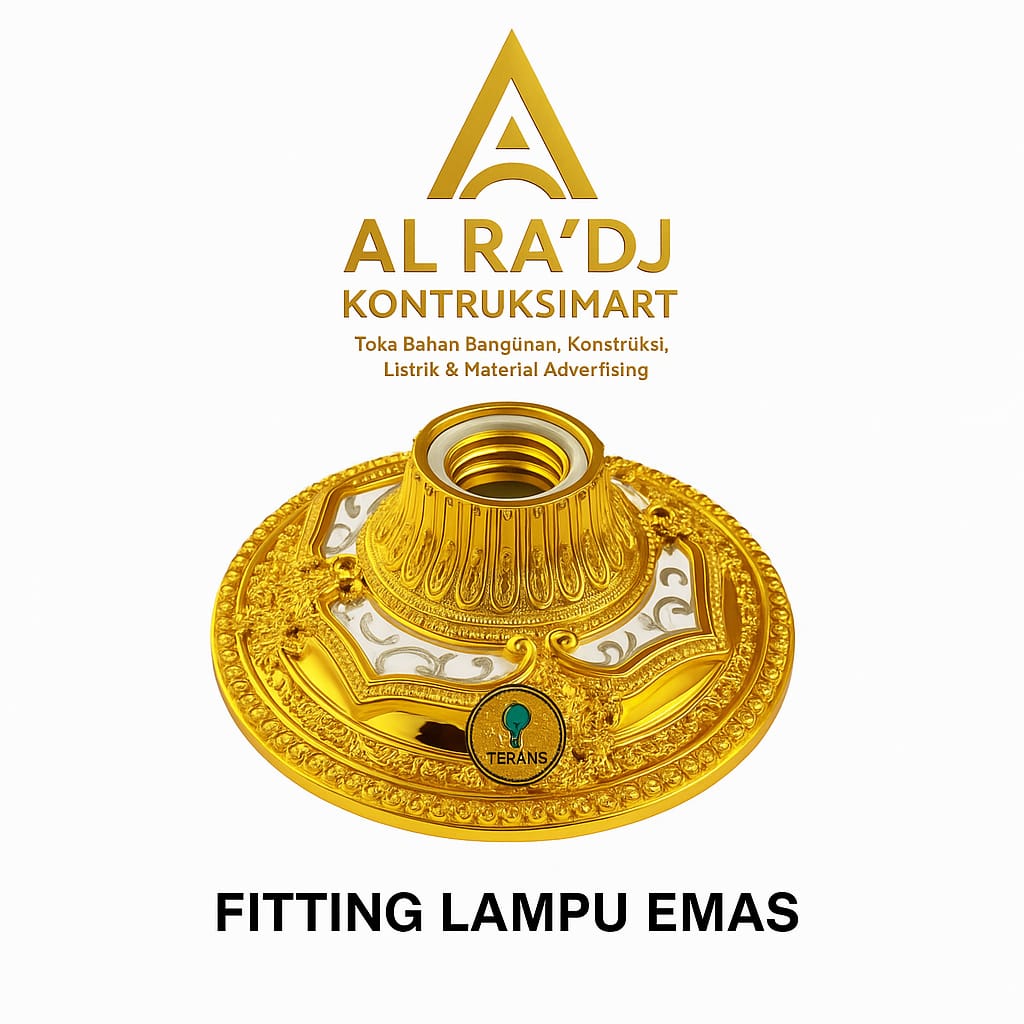 Fitting lampu emas