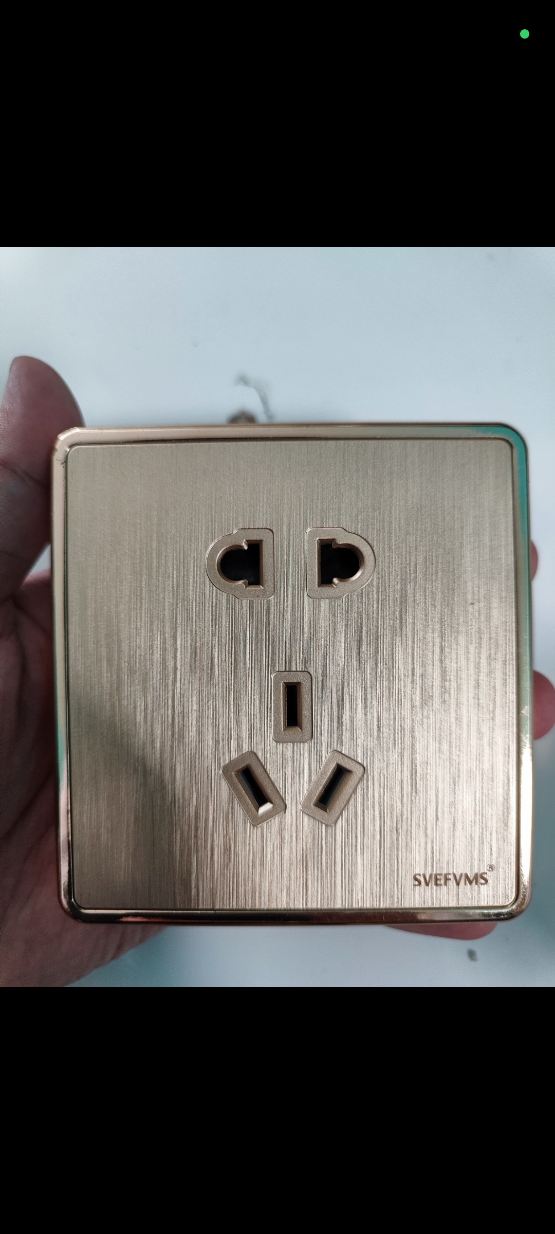 Golden LED Saklar 5 Hole Socaket gold