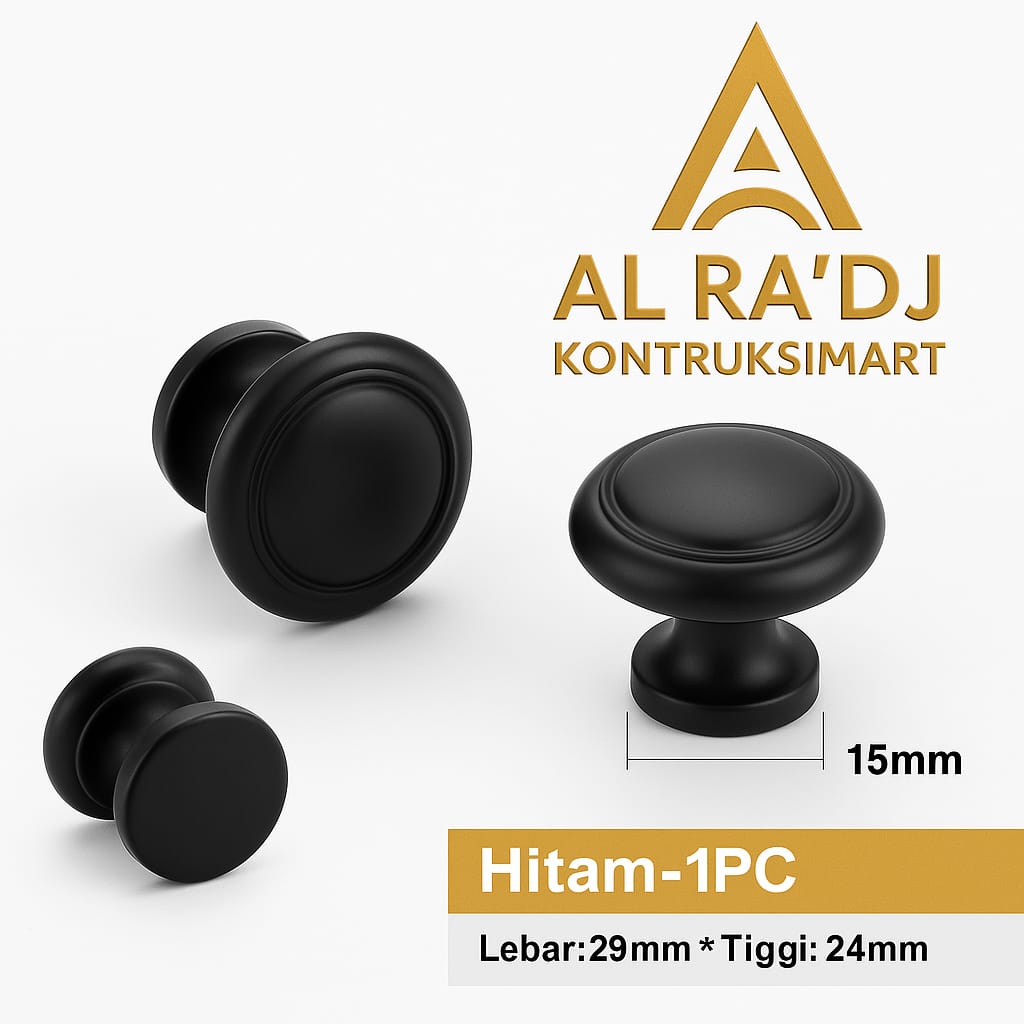 Handle Pintu Lemari Tarikan Laci GagangPintu Minimalis Mewah SH 28 hitam 29mm