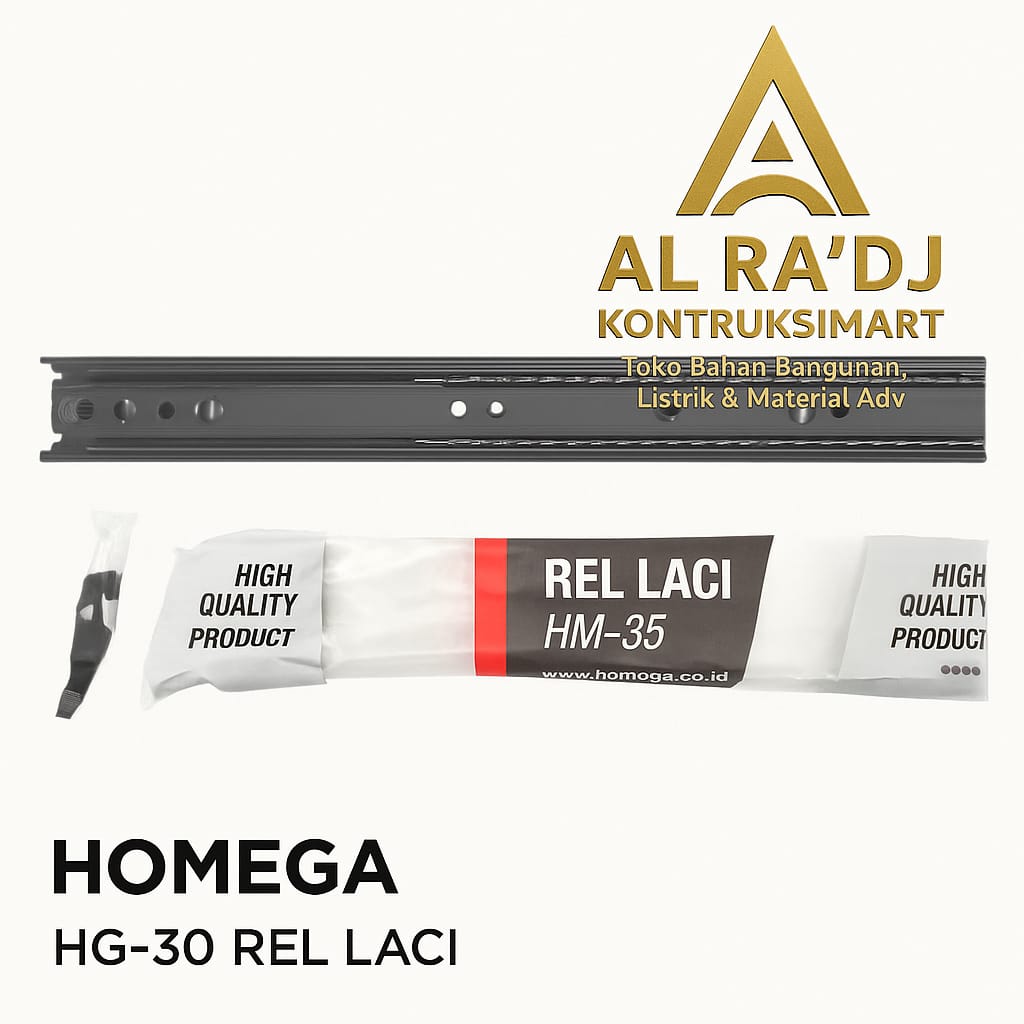 HOMEGA HG 30 Rel Laci Double Track Full Extension Non Slow Motion Non Soft Close 40 cm