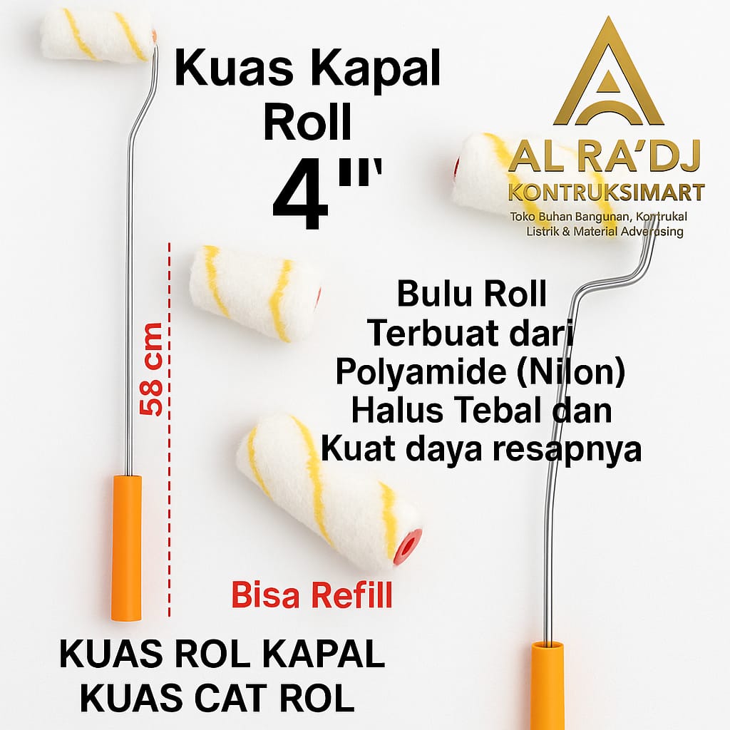Kuas Rol Kapal 4 inchi - Kuas Cat Roll Kapal