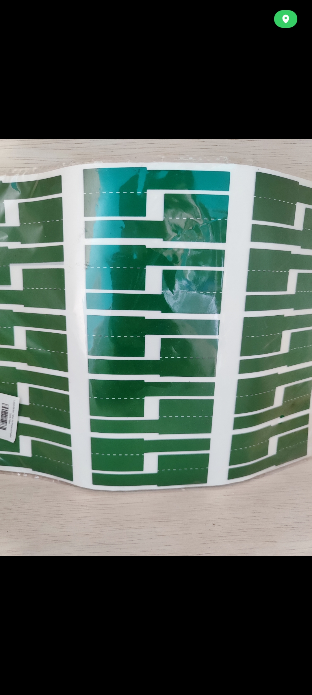 Label Sticker Tahan Air Penanda Kabel Listrik Hijau