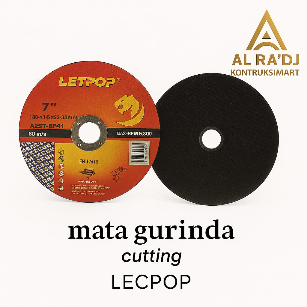 Mata Gurinda 7 in 7 x 1.6 mm Batu Gerinda Potong Cutting Wheel Lecpop