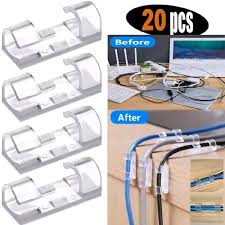 Penjepit Kabel Klip Kabel Organizer Cable Tempel Dinding Meja Kursi