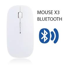 RG Mouse Wireless X3 Mouse Bluetooth slim with USB hitam putih