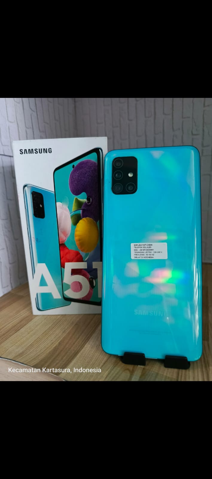 Samsung Galaxy A51 4G Blue 6/128 | NFC | Shadow tipis ga ngaruh, Bezel Lecet wajar | Unit + Dus | Imei 353682112208085