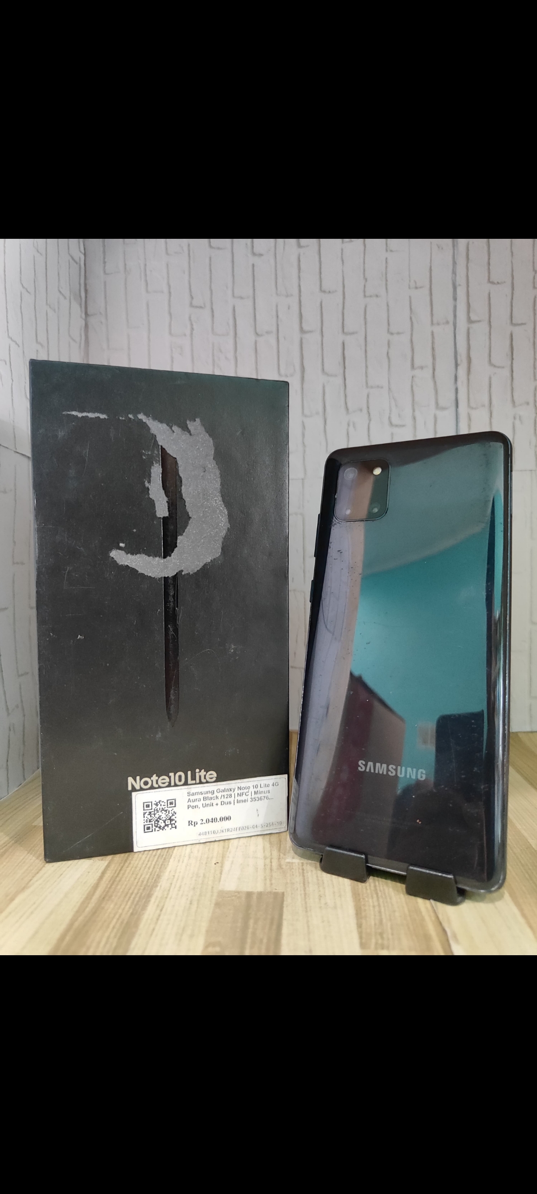 Samsung Galaxy Note 10 Lite 4G Aura Black 8/128GB | NFC | Minus Pen, Unit + Dus | Imei 353676112518873 (448110JJKTR24FEB26-04-S-254-1)