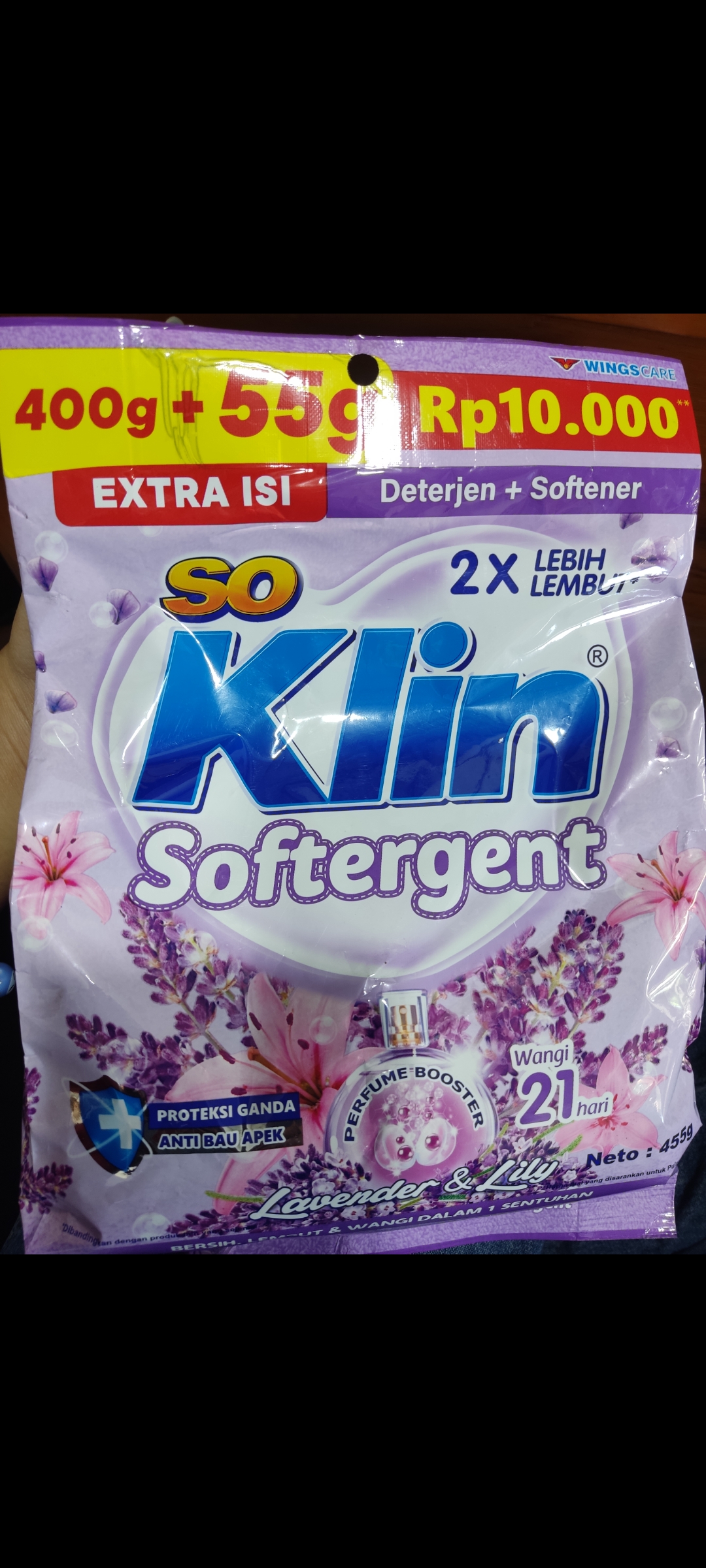 SOKLIN SOFTERGENT 455GR UNGU