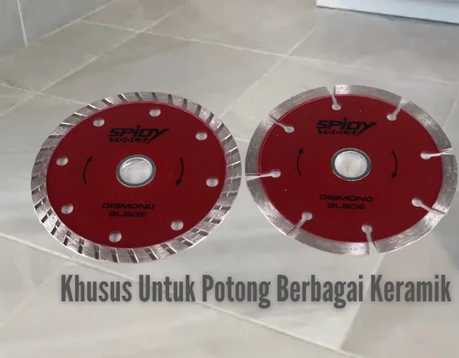 SPIDY Mata Potong Keramik 105mm Red Diamond Blade 4" For Ceramik Tile Concrete Adesite Kering