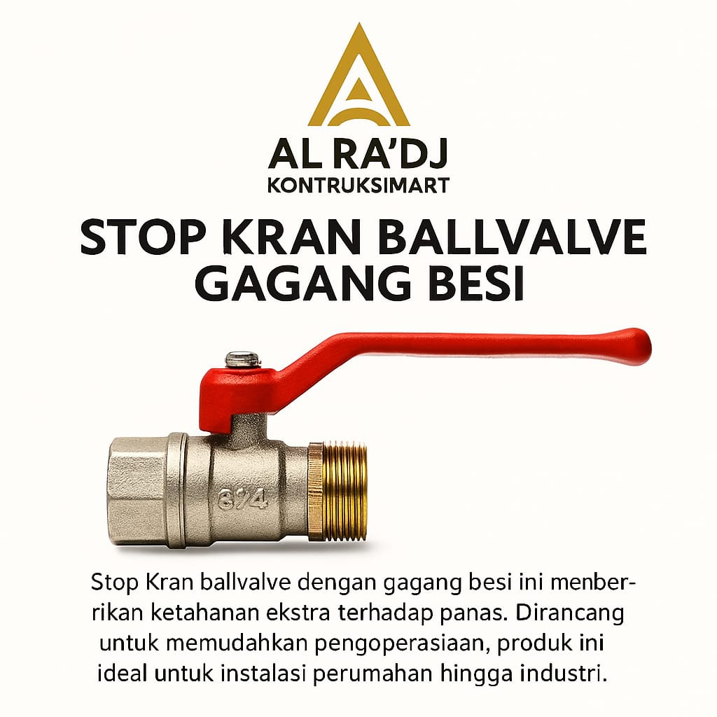Stop Kran ballvalve gagang besi3/4 inchi
