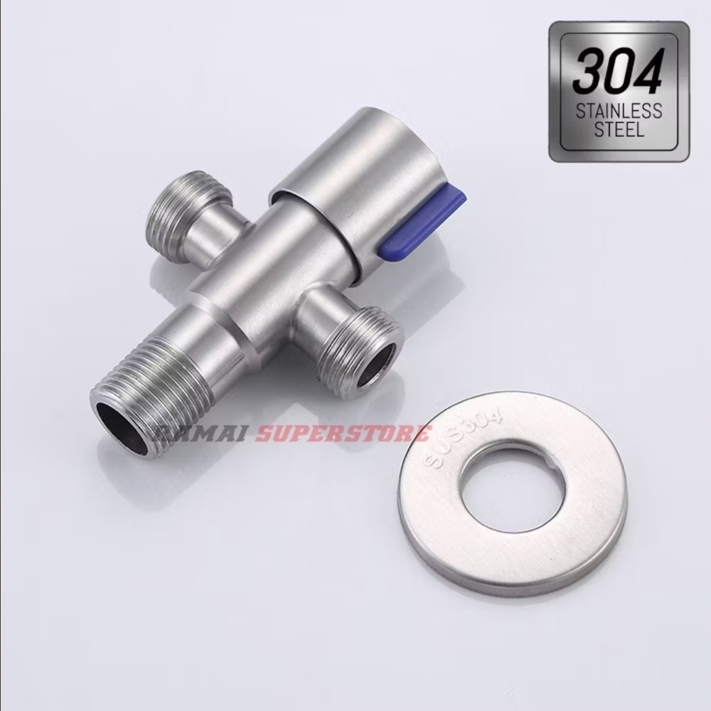 Stop Kran Toilet Keran Shower Bidet Wastafel 2 Output