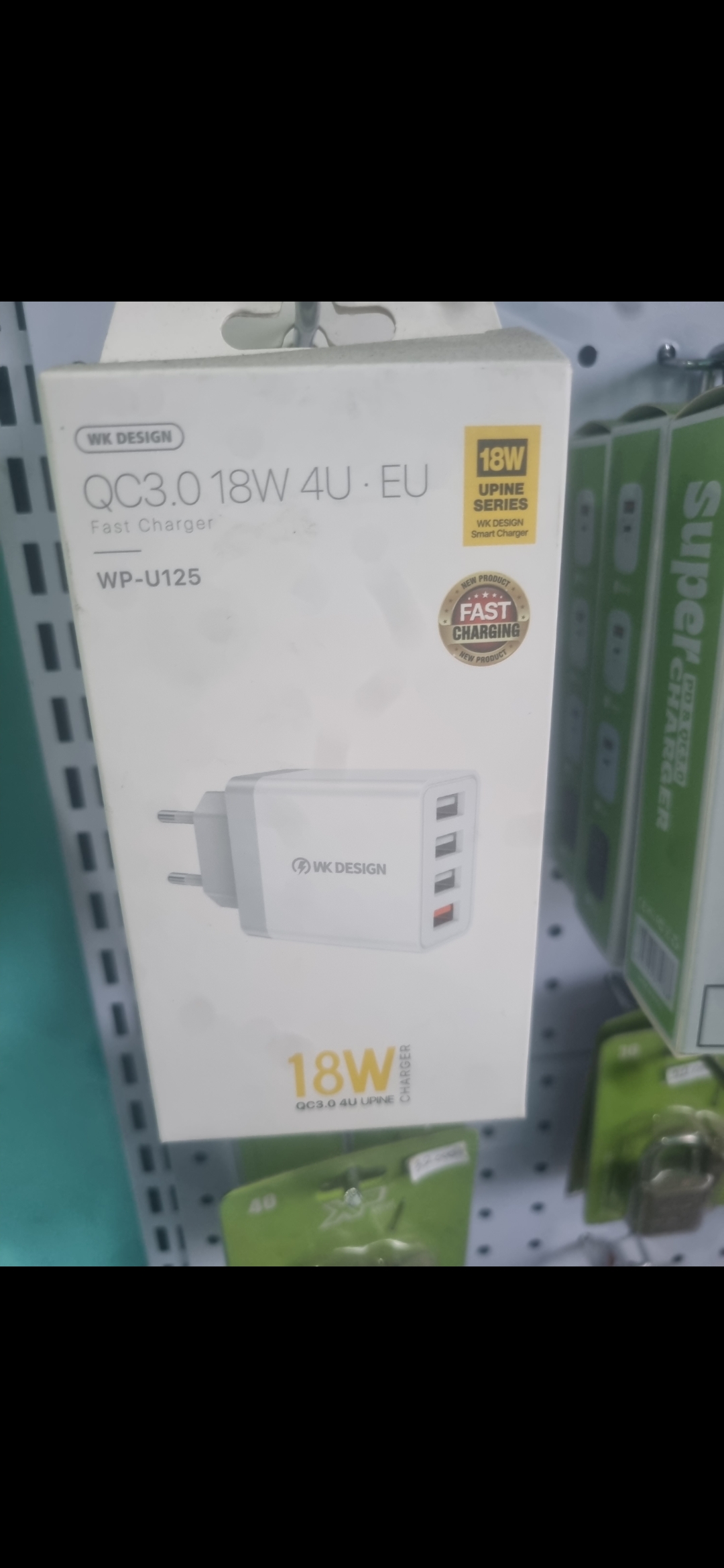 WK WP-U125 UPINE SERIES 4USB CHARGER (QC3.0) 18W MAX (EU)