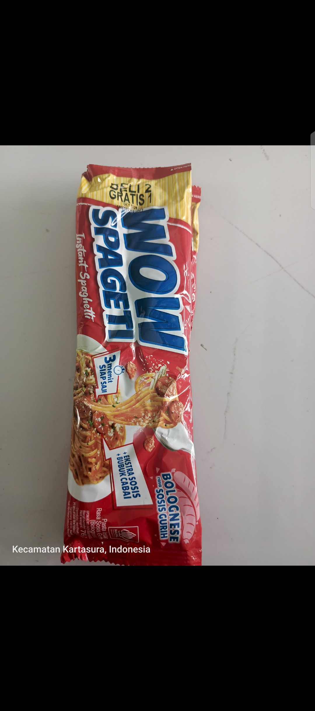 WOW SPAGETI 76GR BOLOGNESE